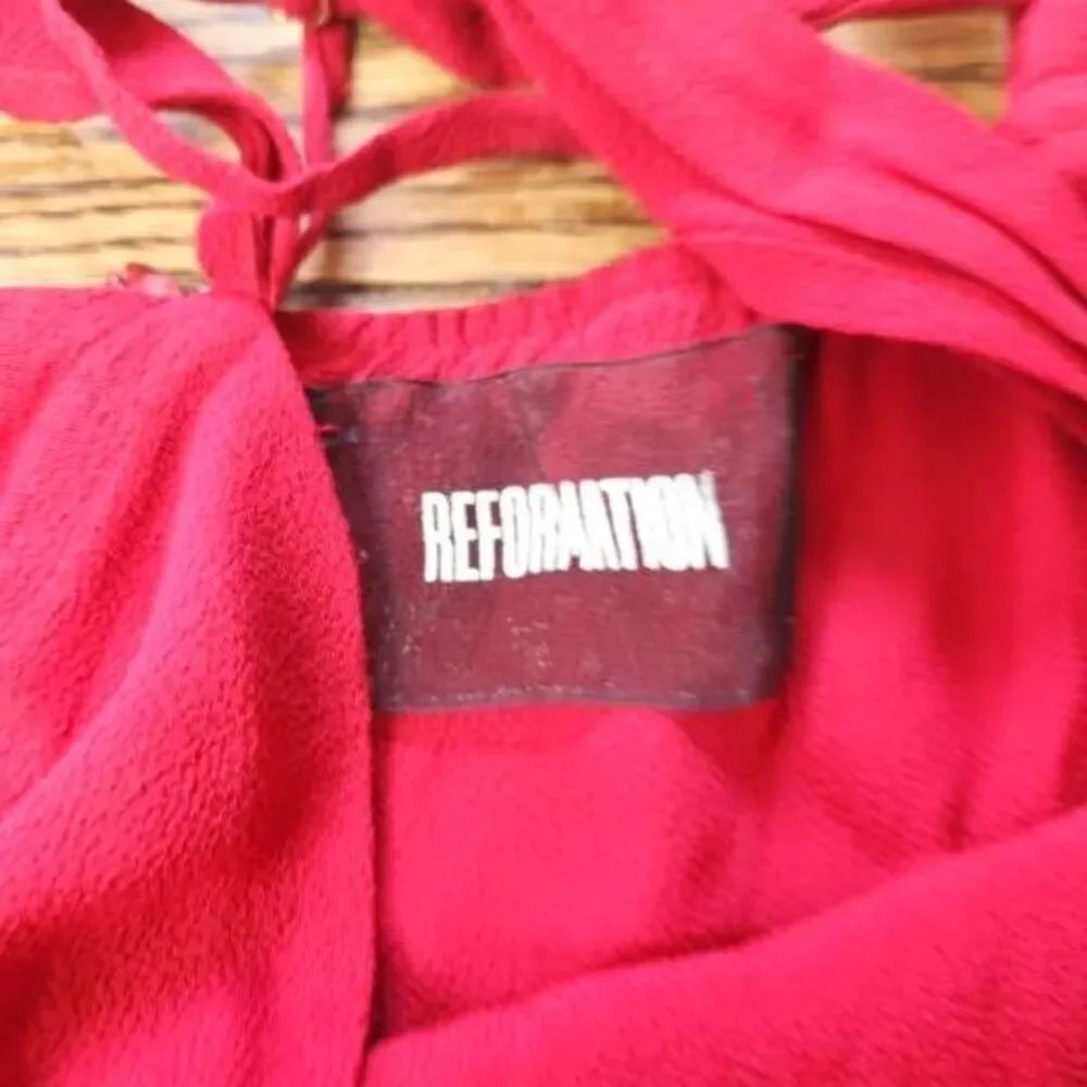 Reformation Rena Dress In Red Size 2 - Picture 2 of 4